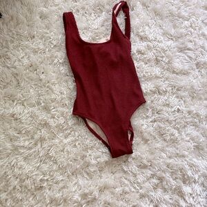 Maroon one-piece